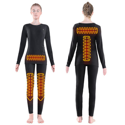 Donna Inverno Premium Lungo Caldo Topp Elettrico Pantaloni Abbigliamento Set Riscaldamento Velo Riscaldato Abbigliamento Termico Intimo