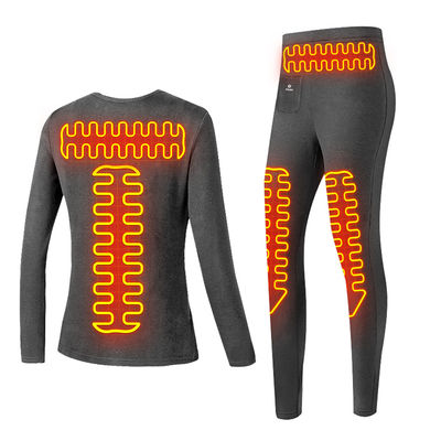 Donna Inverno Premium Lungo Caldo Topp Elettrico Pantaloni Abbigliamento Set Riscaldamento Velo Riscaldato Abbigliamento Termico Intimo