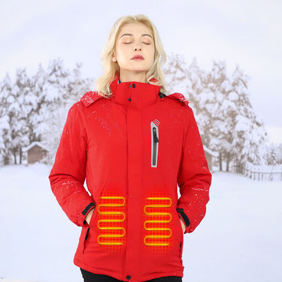 Pesca rossa Abbigliamento invernale riscaldato Donna Giacca elettrica riscaldante ricaricabile per l'inverno