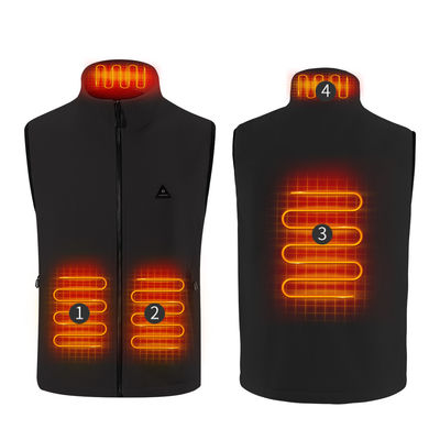 Maglia riscaldata all'aperto unisex con il Usb Gilet riempito riscaldato elettrico del pacchetto della batteria