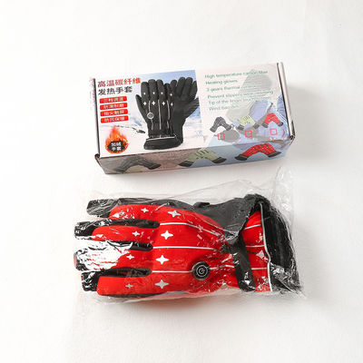 Guanti a pile riscaldati elettrici del lavoro di Lycra dei guanti dello snowboard del touch screen rosso del dito
