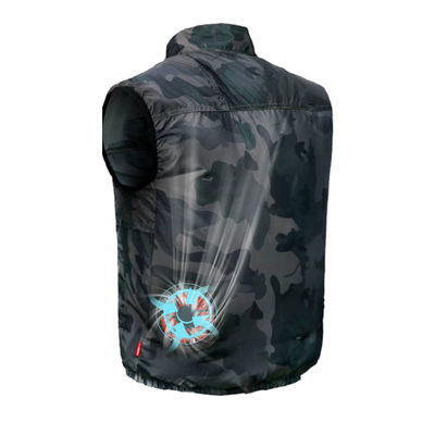 L'aria condizionata copre la maglia di raffreddamento dell'abbigliamento del condizionamento d'aria della protezione solare dell'estate con il rivestimento UV della prova del fan