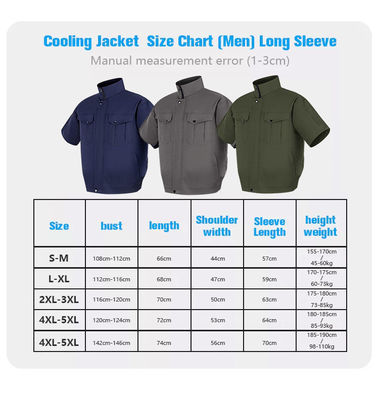 Camicia personale di raffreddamento del condizionatore d'aria della camicia XXXL del fan di Turbo per coltivare