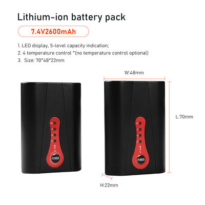 caricatore portatile 7.4V per il pacchetto riscaldato della batteria della maglia per il cappotto riscaldato