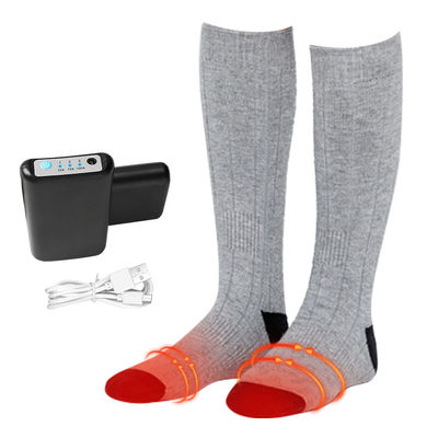 Grigio 4000mAh Batteria Riscaldata Calze Tre Temp. Calze a compressione riscaldate Gears