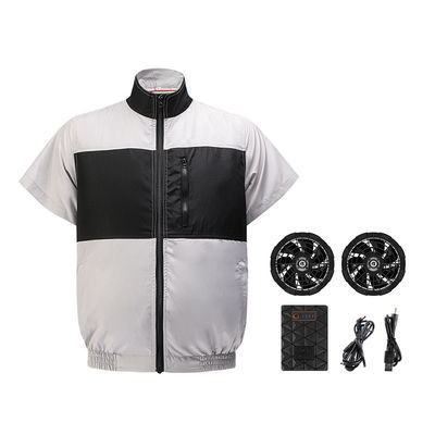 Gray Black Cooling Fan Vest leggero S/M/L/XL/XXL/XXXL Optinal con la batteria 6700mAh