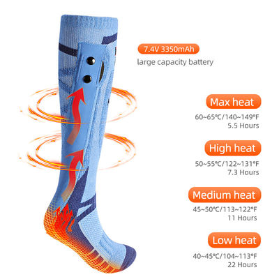 Corsa con gli sci di campeggio di riscaldamento ricaricabile di pesca di Ion Self Heating Socks For del litio di 4 regolazioni