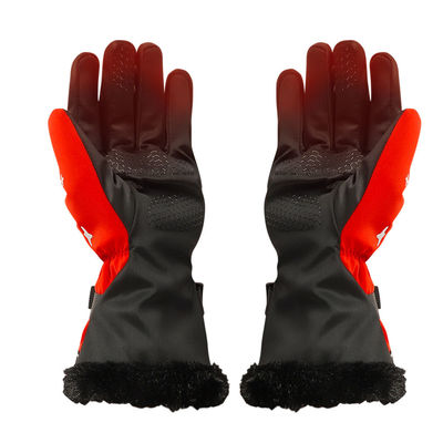 Guanti a pile riscaldati elettrici del lavoro di Lycra dei guanti dello snowboard del touch screen rosso del dito