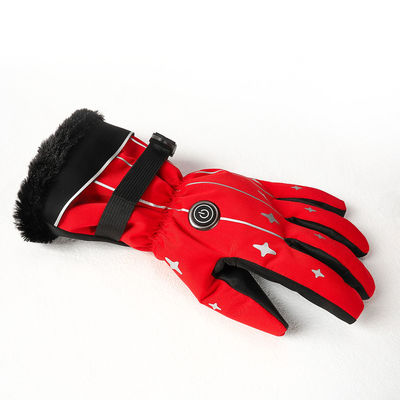 Guanti a pile riscaldati elettrici del lavoro di Lycra dei guanti dello snowboard del touch screen rosso del dito