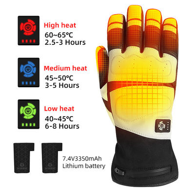 Inverno motociclismo guanti elettrici riscaldati impermeabili a prova di vento riscaldamento caldo touch screen guanti riscaldati