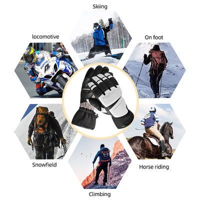 Inverno motociclismo guanti elettrici riscaldati impermeabili a prova di vento riscaldamento caldo touch screen guanti riscaldati