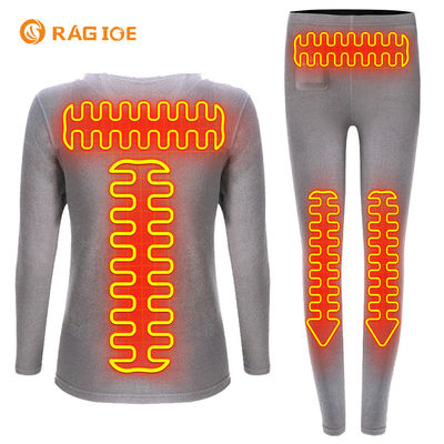 Lo strato di base femminile di riscaldamento elettrico ha riscaldato il vestito termico della biancheria intima per gli sport invernali