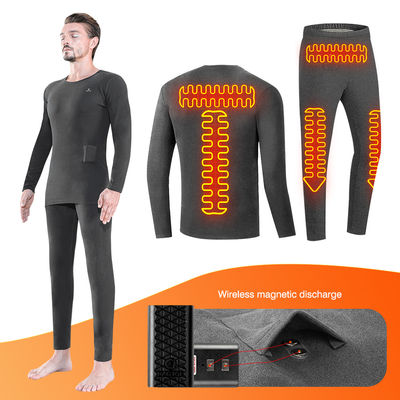 Inverno Intimo elettrico riscaldato Set di pelliccia Top termali Pantaloni Calore da sci Costume da corpo