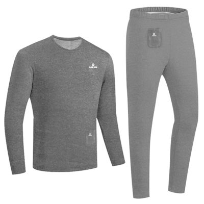 T-shirt a manica lunga calda biancheria intima termica telecomando wireless batteria alimentata