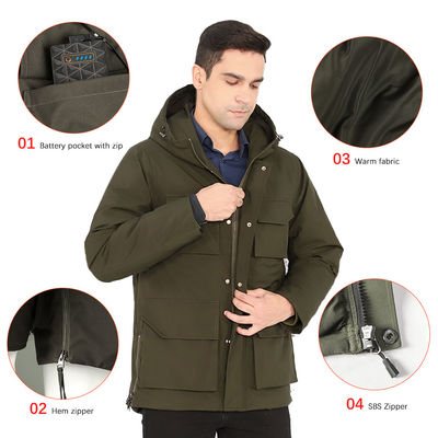 Giubbotto riscaldatore per uomo Abbigliamento riscaldato su misura Softshell elettrico Indumento da lavoro invernale impermeabile