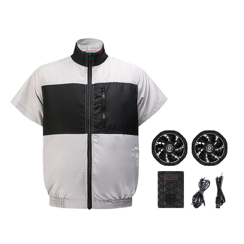 Gray Black Cooling Fan Vest leggero S/M/L/XL/XXL/XXXL Optinal con la batteria 6700mAh