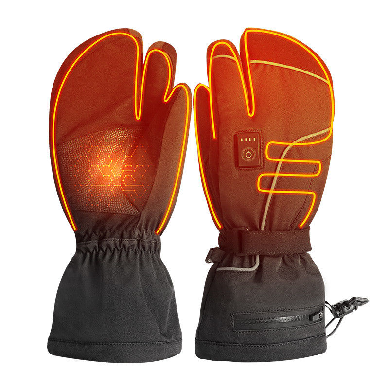 Guanti riscaldati a pile ricaricabili pattinanti 7.2V Ski Mittens riscaldato termico elettrico di inverno per le donne degli uomini